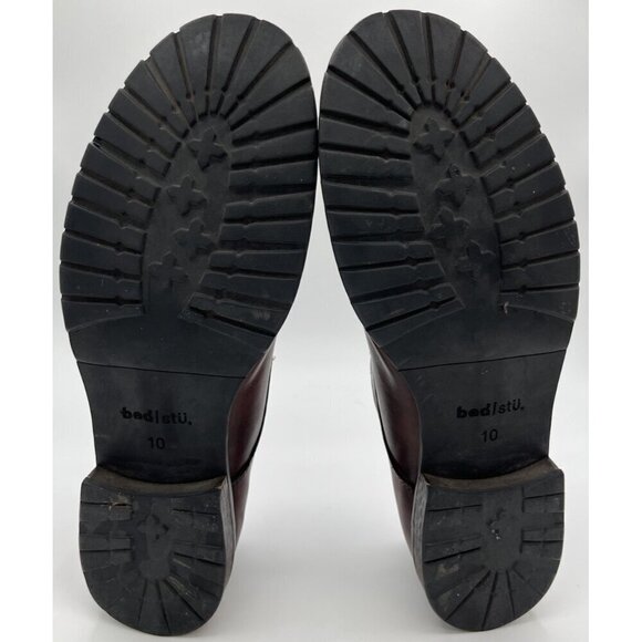 Bed Stu Volstead Mens Size 10 Oxford Cap Toe Brown Leather Dress Shoes - Picture 9 of 11